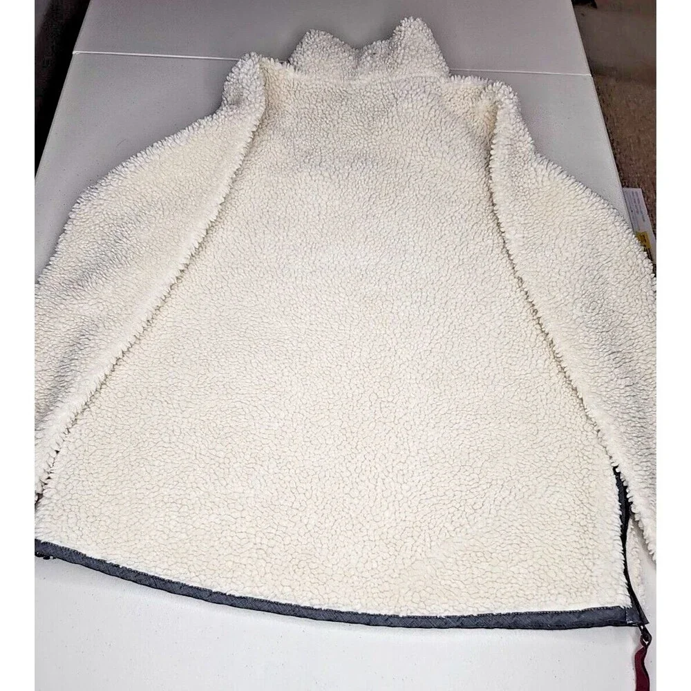 Y2K LL Bean Signature Fleece Jacket Side Zip Women's Size M EUC